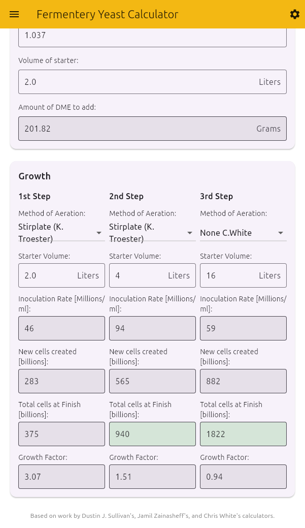 Growth Calculator