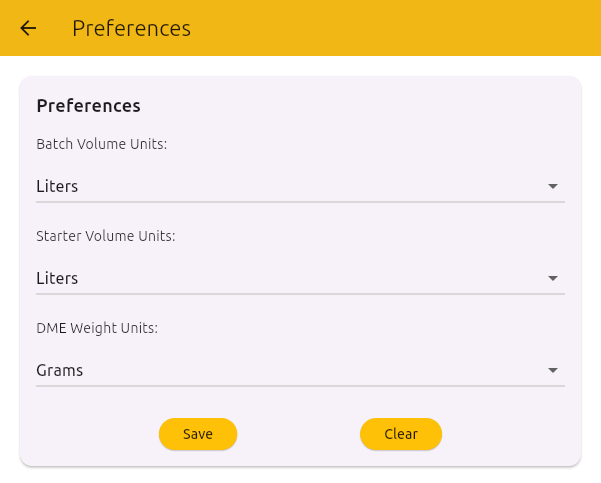 Preferences